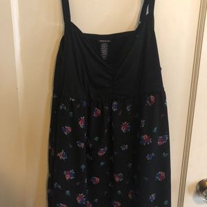Torrid Babydoll Black Floral Tank